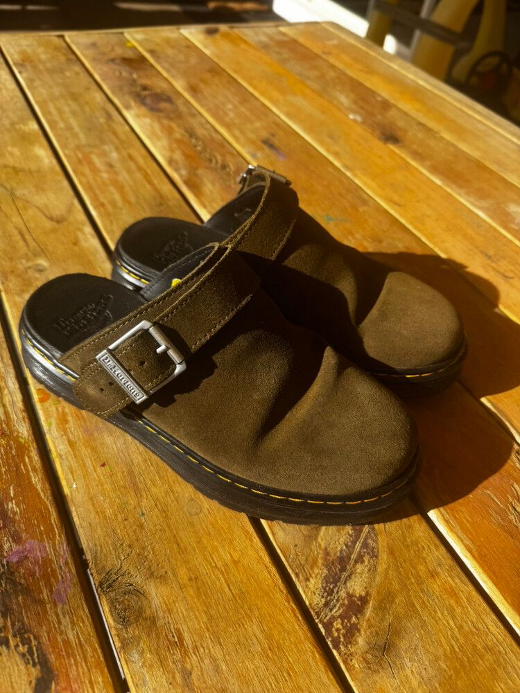 Dr. Martens Brown Suede Clogs