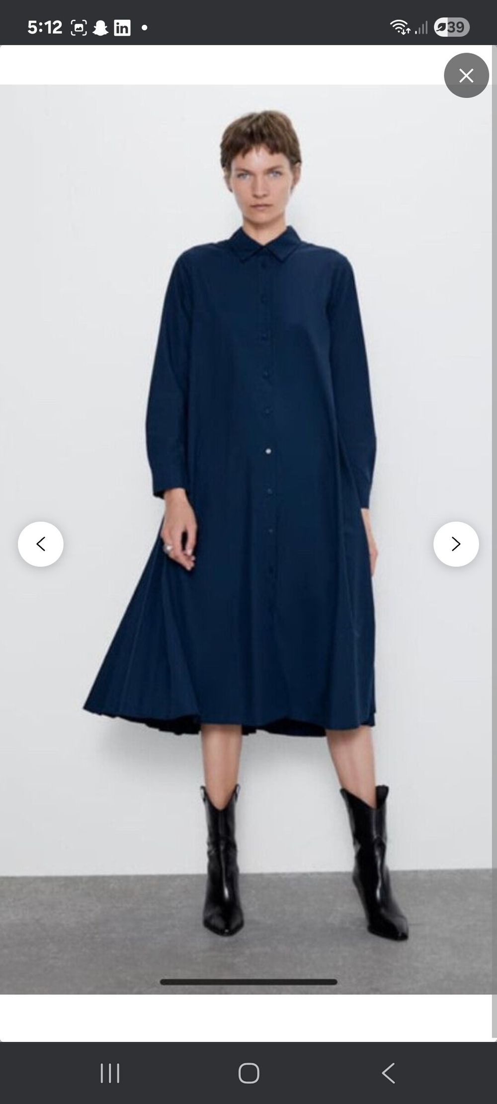 Zara - Pleated shirt dress on Designer Wardrobe