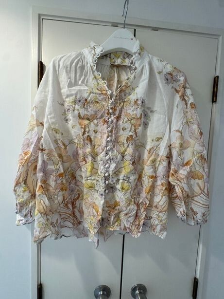 Zimmermann White Floral Blouse