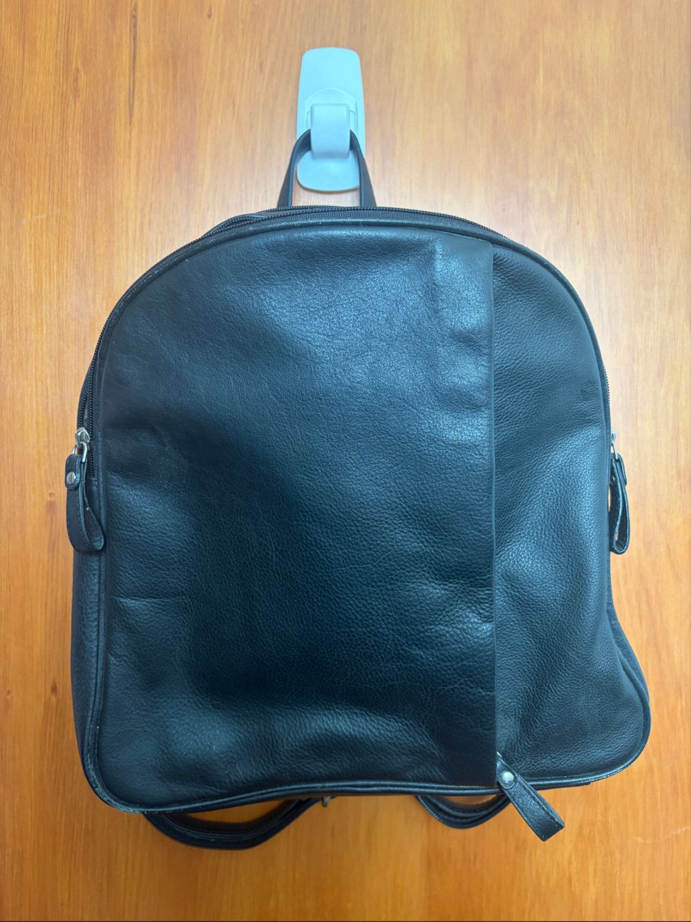 Black Leather Backpack