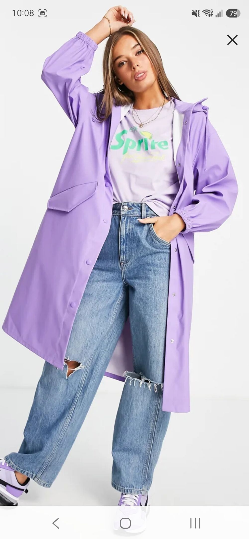Asos lilac rain coat