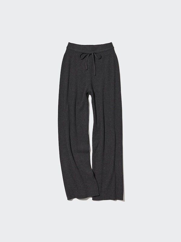 Washable Knit Ribbed Trousers