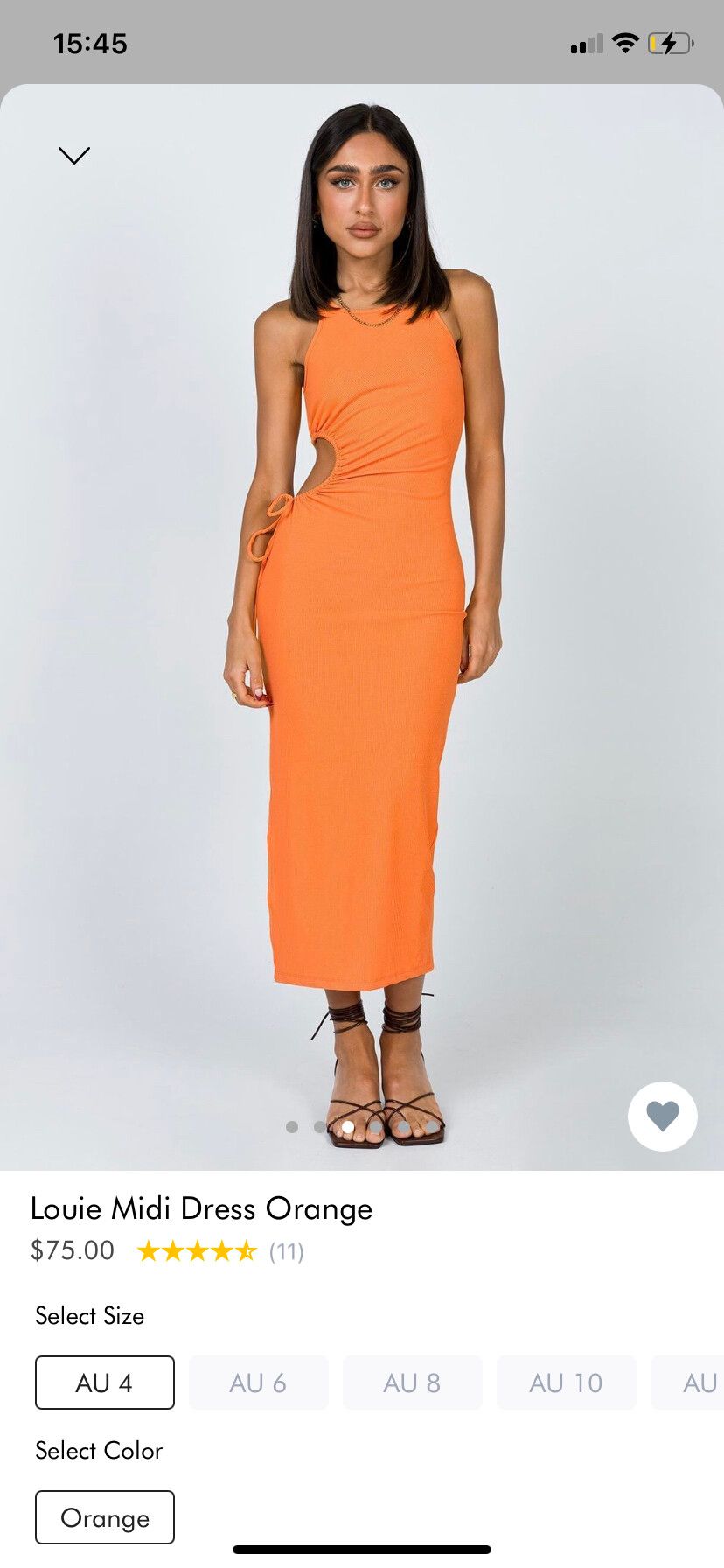 open lace back dress Kali Modal Bandeau Maxi Dress in Sunset Orange main image 0