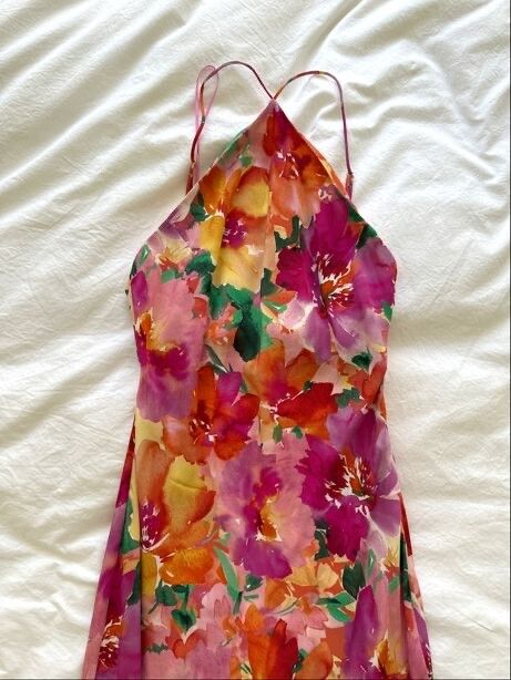 Ruby Silk Dress - Kata (Halter Neck)