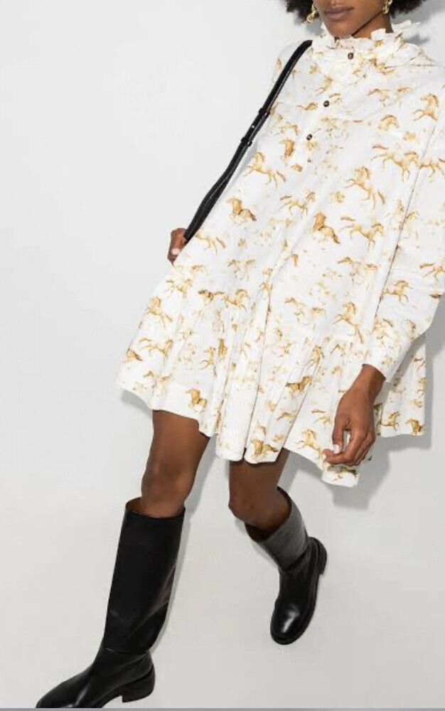 Ganni - GANNI Horse Print Mini Dress on Designer Wardrobe