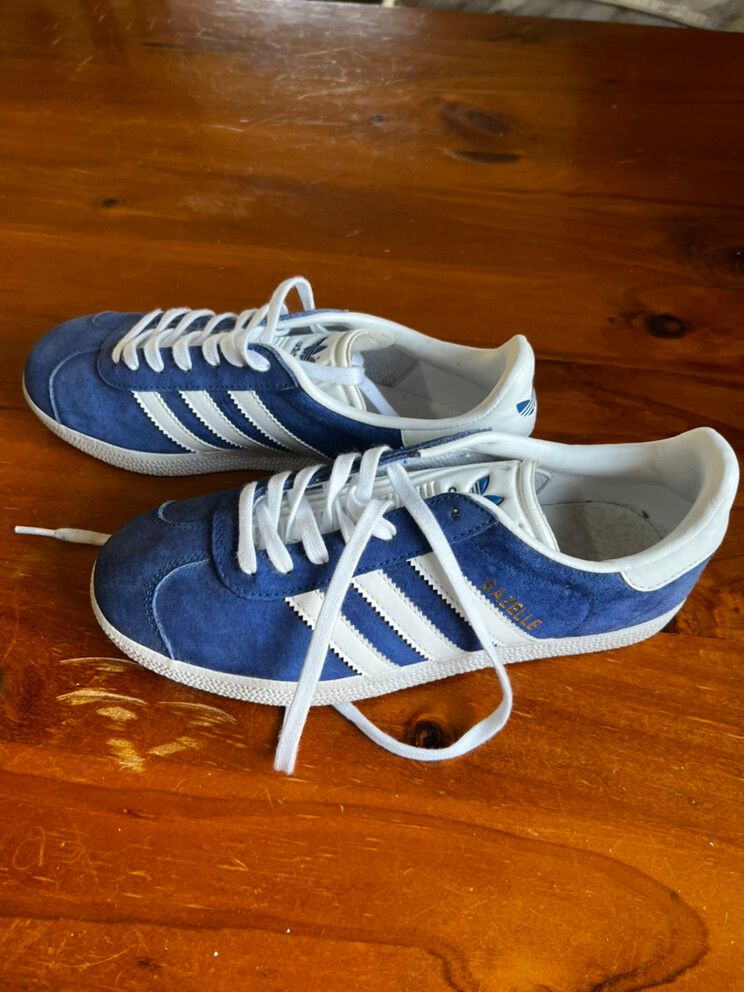 adidas gazelle silver green womens Vintage Adidas Gazelle Sneakers US 8.5 – dla dushy main image 1