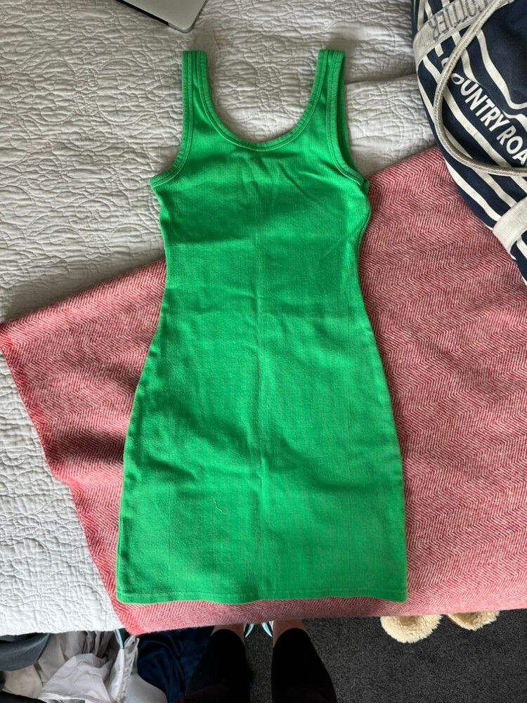 slim fit dress slacks Hiatus Ombre Tank Mini Dress in Green – General Pants Co main image 1