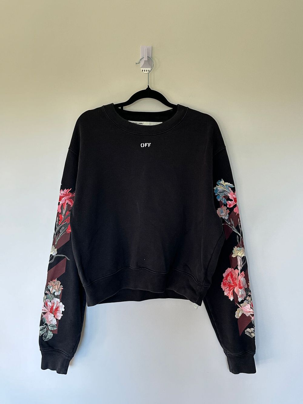 Off-White Black Floral Sweatshirt