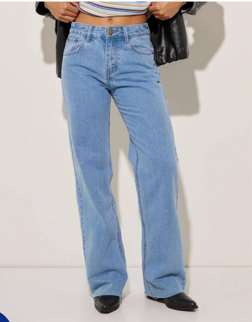 straight leg denim jeans