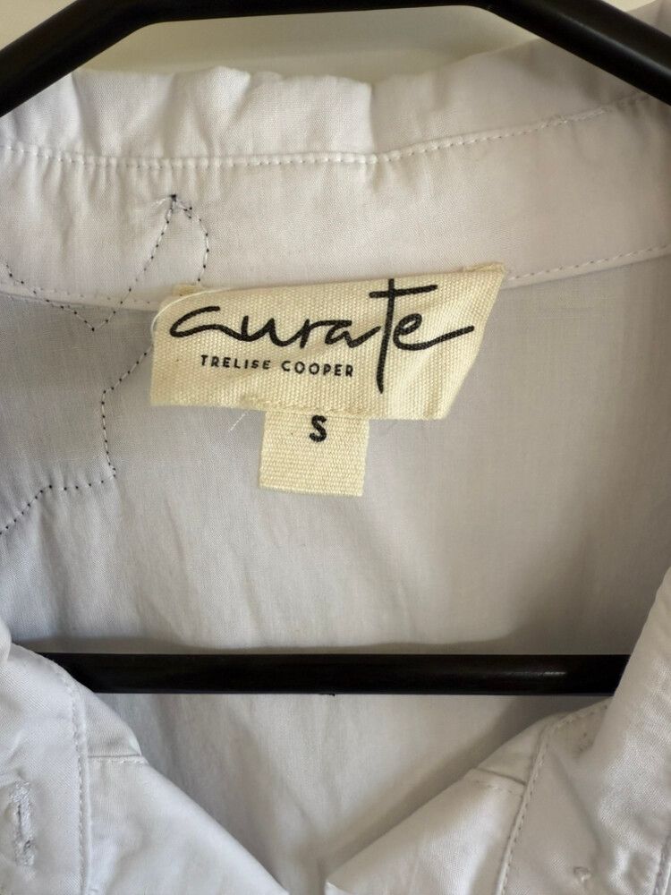 Curate Trelise Cooper White Black Shirt/dress Size S