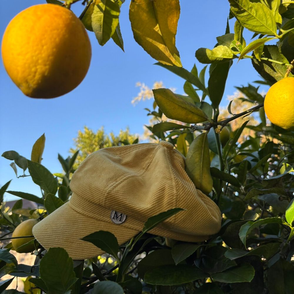 Yellow Baker Boy Hat