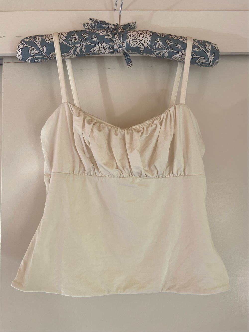 Kookai Cream Ruched Bust Camisole Top