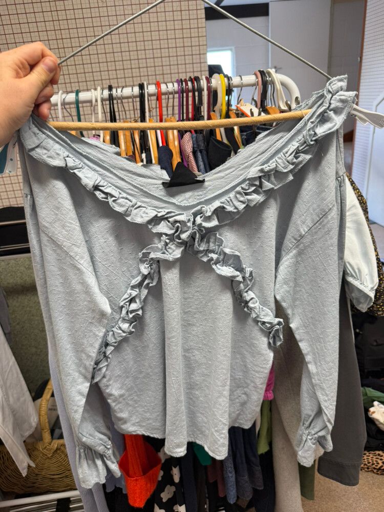 Thing Thing Blue Ruffle Top