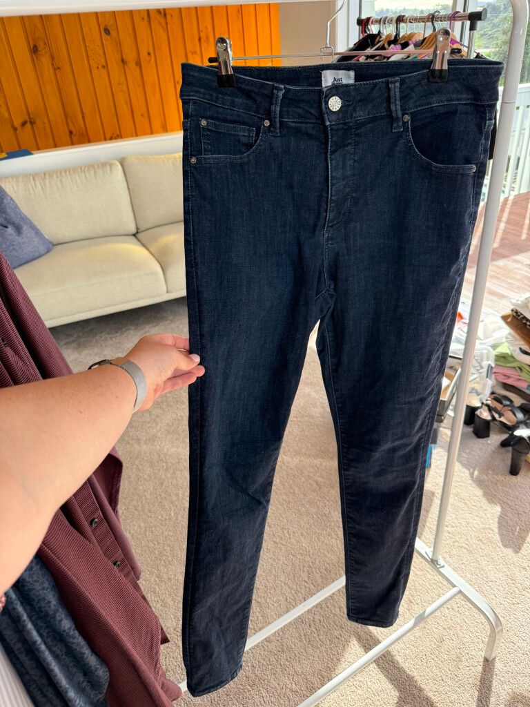 Just Jeans Dark Blue Tall Skinny Jeans - slim and flatten extra high rise