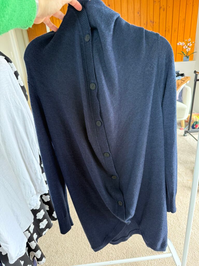 KILT Navy Knit Wool Cardigan