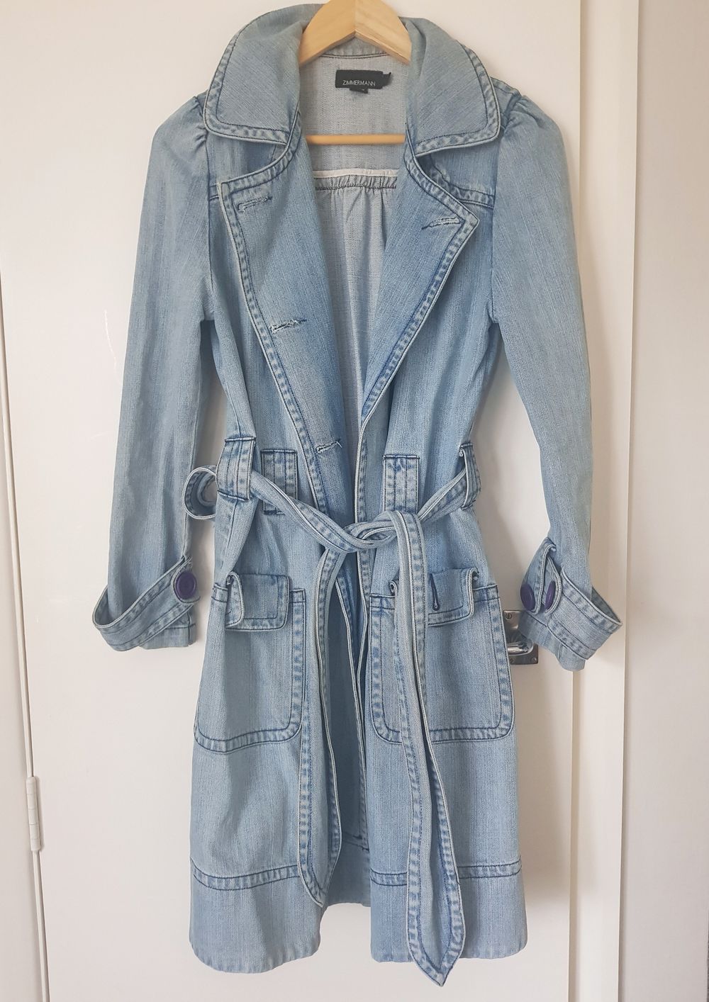 Zimmermann - Denim Jacket Trench Coat on Designer Wardrobe