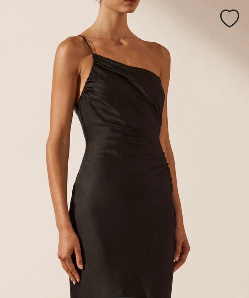 Shona Joy - Shona Joy Luxe Asymmetrical Gathered Maxi Dress Black on  Designer Wardrobe