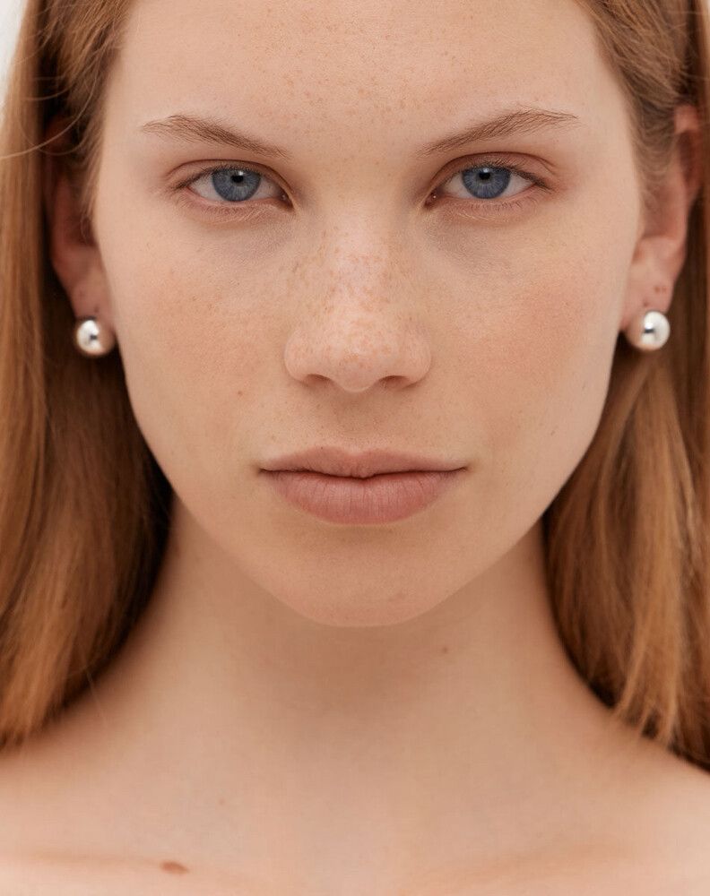 Meadowlark silver small orb earrings (brand new)