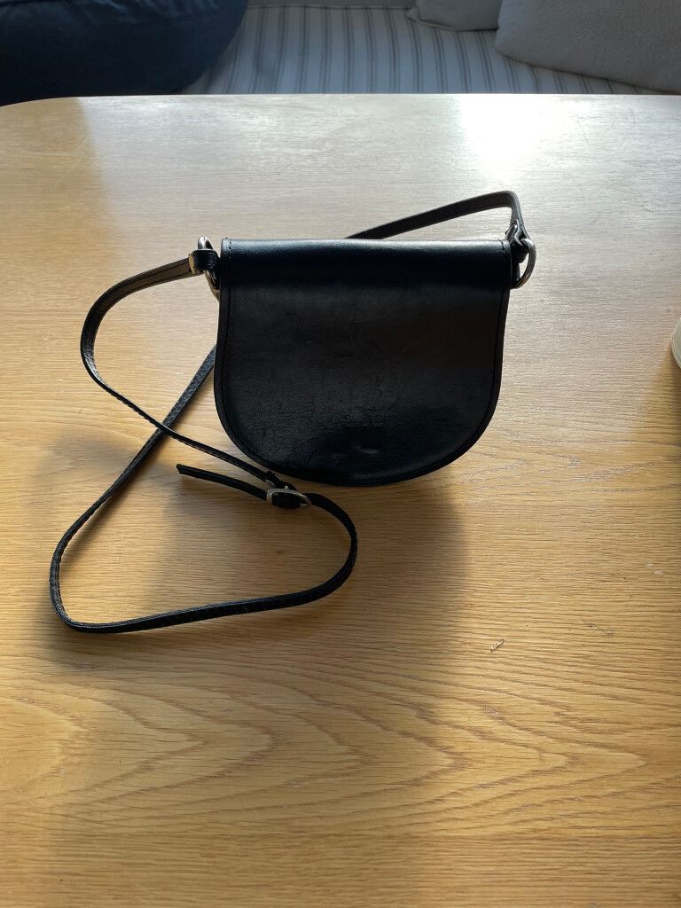 Italian Black Small Crossbody Bag