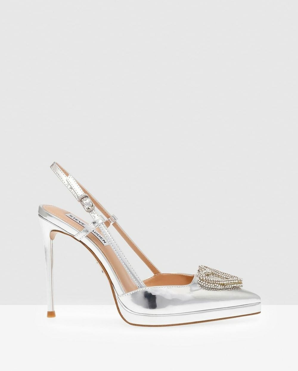 Steve Madden Silver Kind-Heart Heels