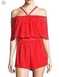 ALICE MCCALL - Heart Of Gold Red Lace Playsuit