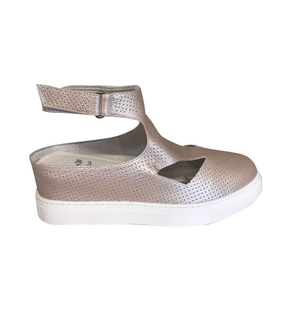 Minx Rose Gold Perforated Sandals