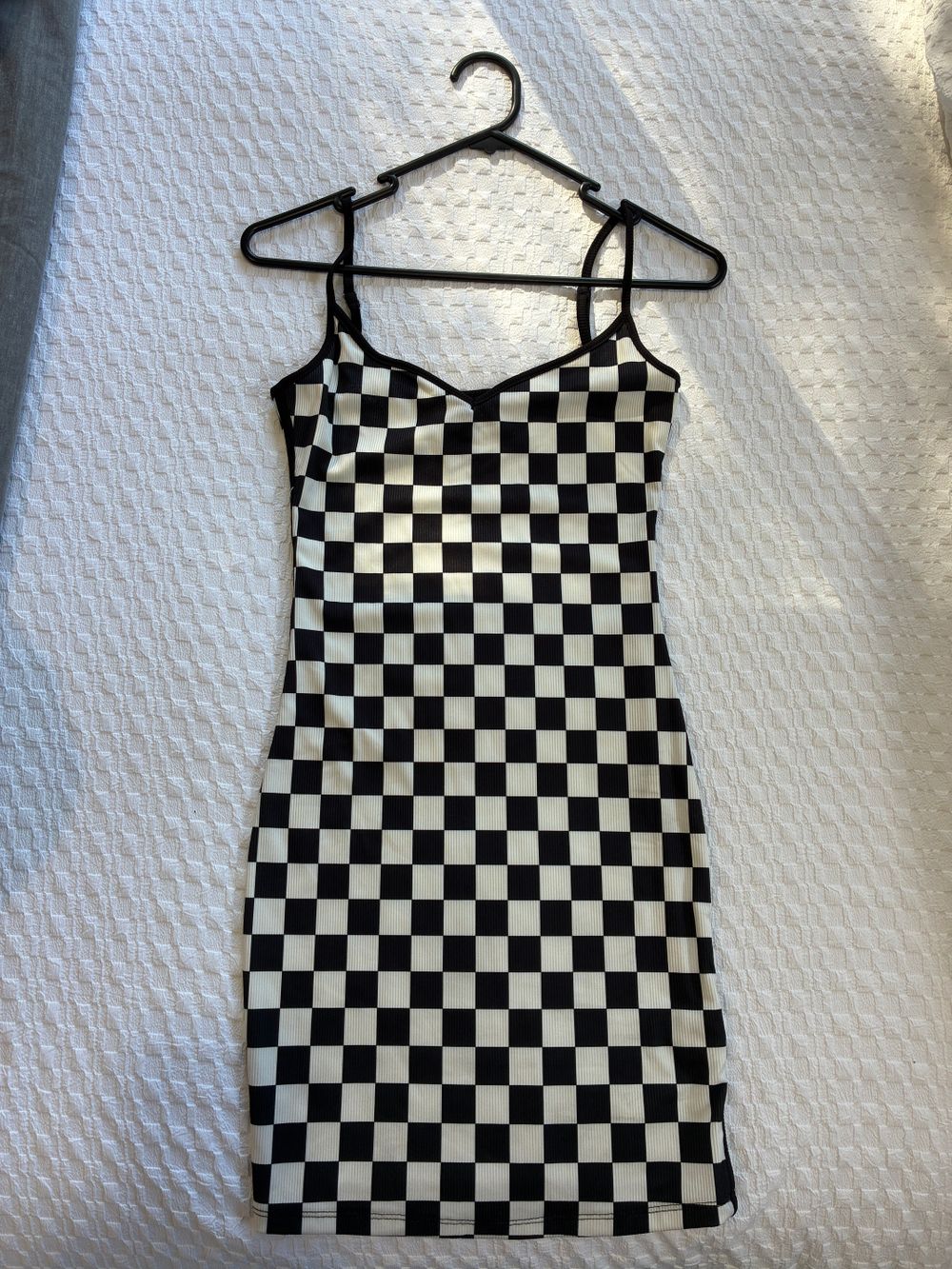 Princess Polly - Princess Polly Black White Checkered Mini Dress on Designer Wardrobe Princess Polly - Princess Polly Black White Checkered Mini Dress on Designer Wardrobe