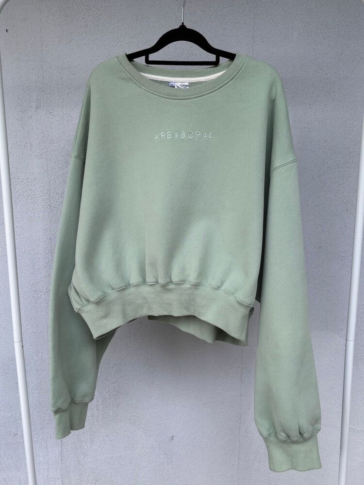 Mint Cropped Sweatshirt