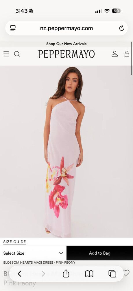 Peppermayo Blossom Hearts Maxi Dress - Pink Peony