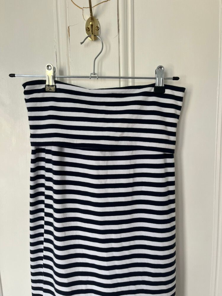 Striped White and Navy dress/ skirt