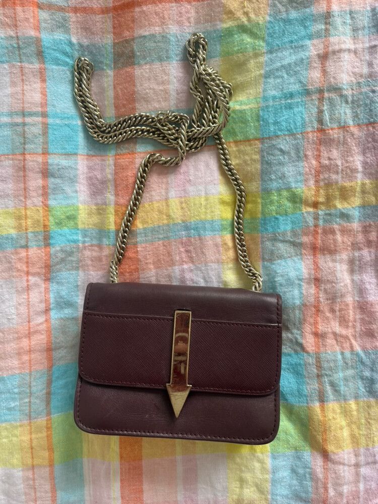Karen Walker Burgundy Crossbody Bag
