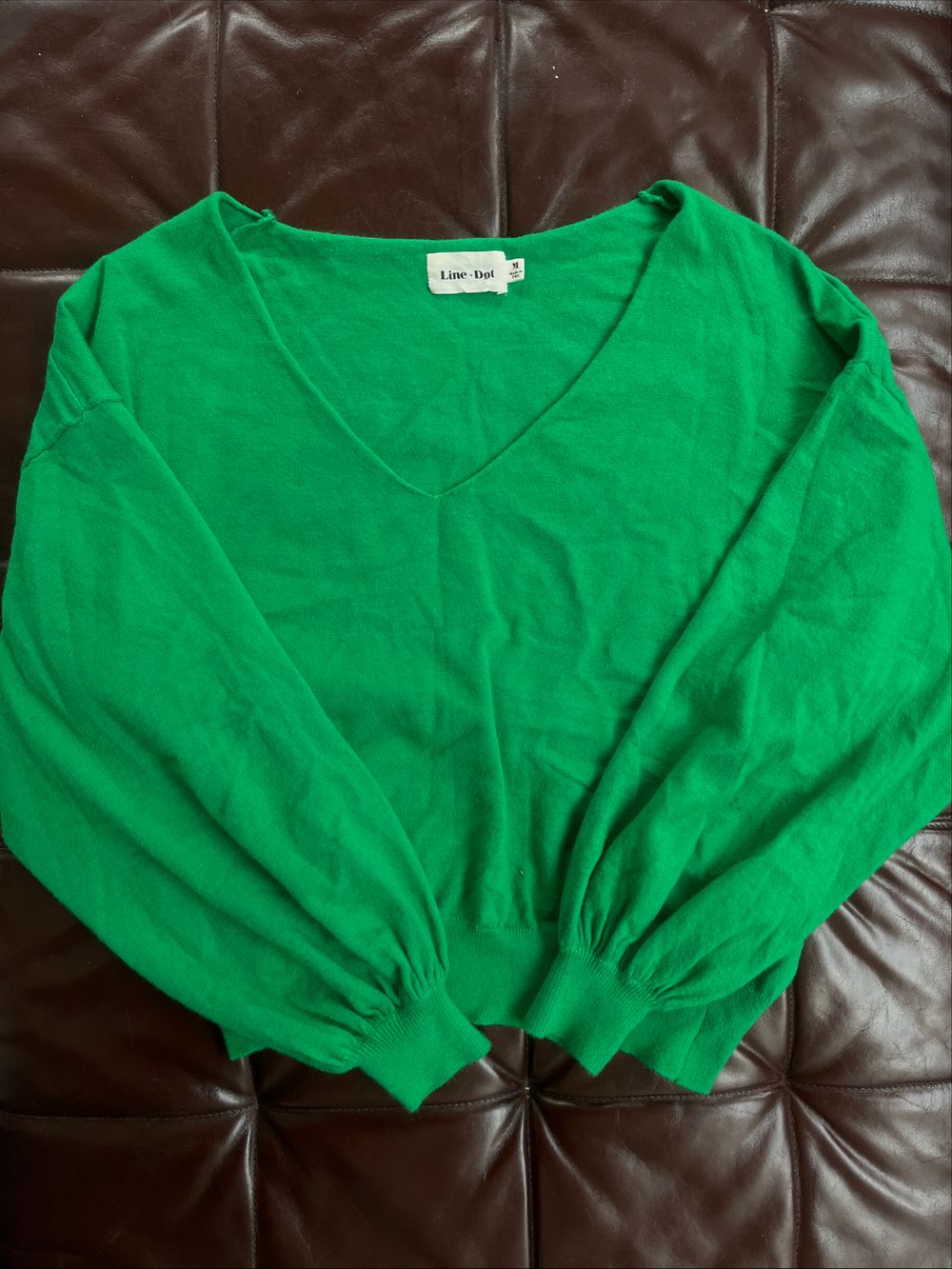 Line Dot Green Jumper