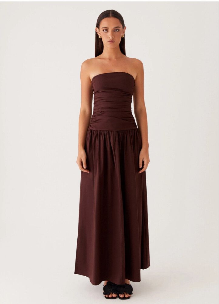 PepperMayo - Carmel Maxi Dress - Brown on Designer Wardrobe PepperMayo - Carmel Maxi Dress - Brown on Designer Wardrobe