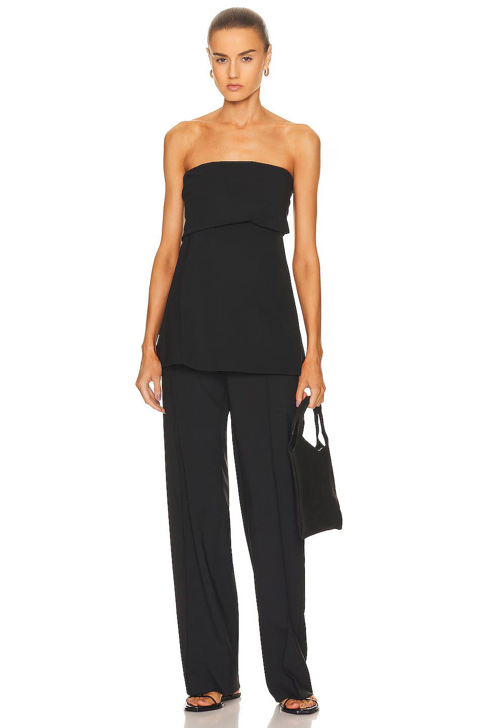 Strapless Wool Crepe Elegant Top