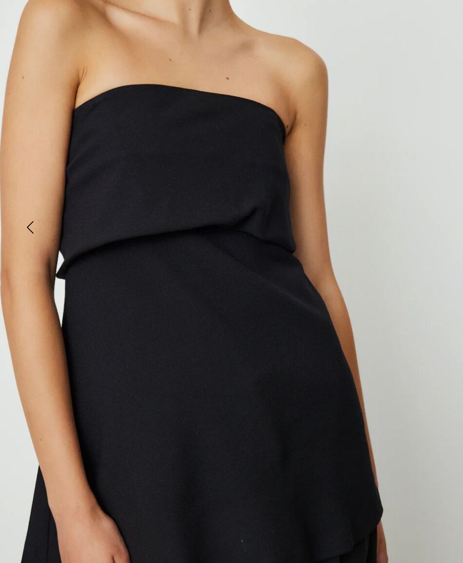 Strapless Wool Crepe Elegant Top