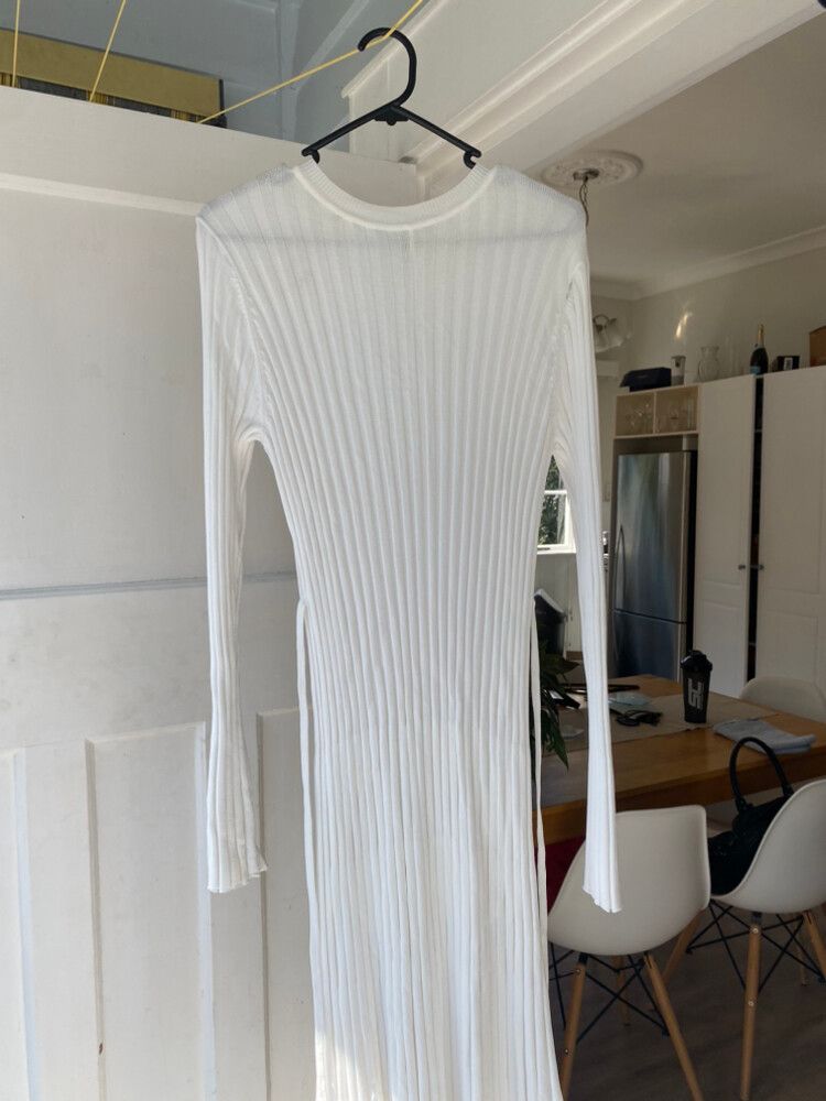 DISSH - Dissh Ada off white long sleeve midi dress on Designer Wardrobe