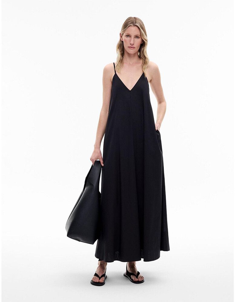 witchery black maxi dress Black Spot Spot Bodice Maxi Dress - Women's A Line Dresses