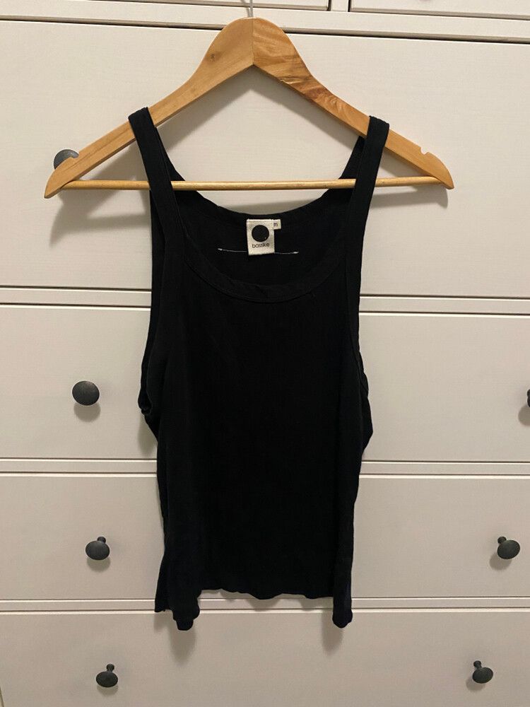 Bassike Black Tank Top