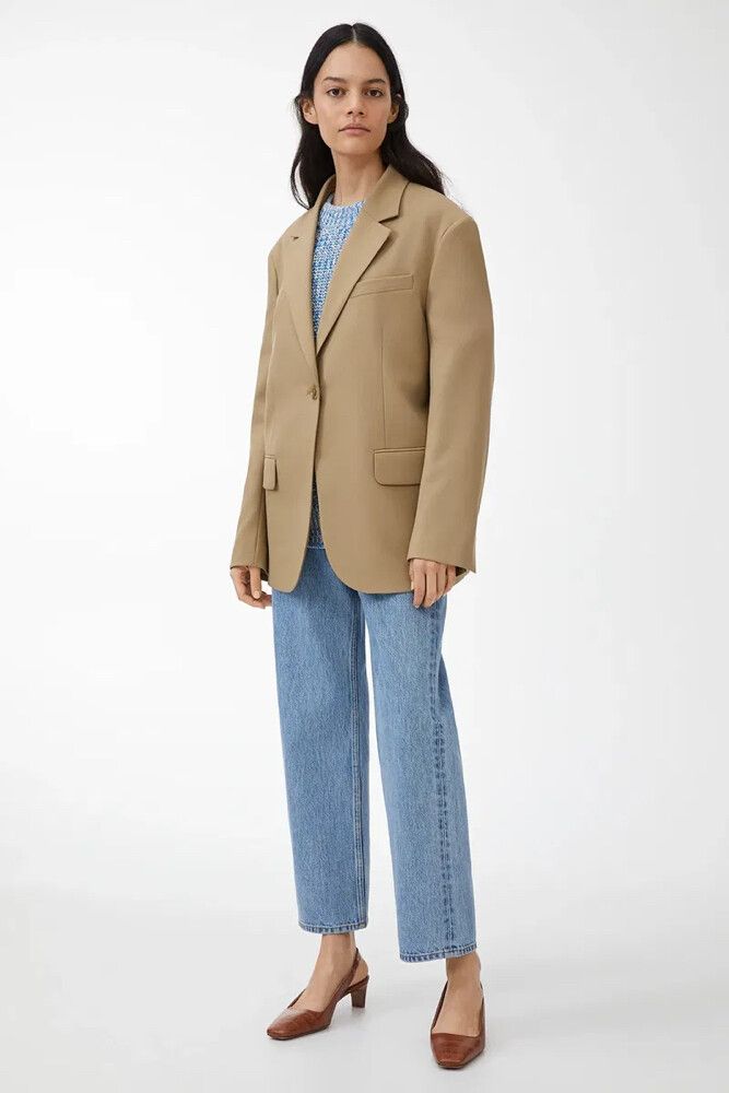 ARKET  Oversized Wool Hopsack Blazer