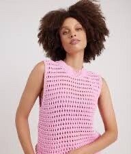 Blanca Wallace Vest in Pink