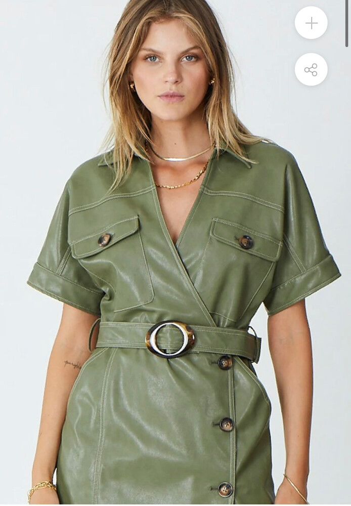 olive green tennis dress Women's Tennis Dress with Built-in Shorts Scalloped Green Golf Dress R –  Attraco