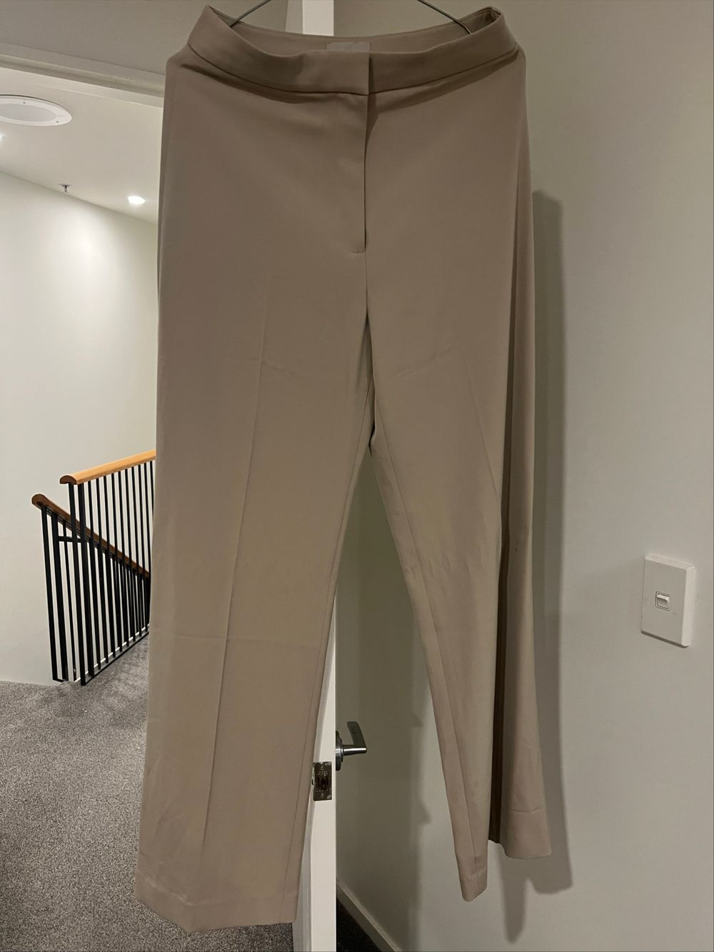 Beige Tailored Trousers