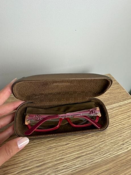 Gucci hot pink reading glasses