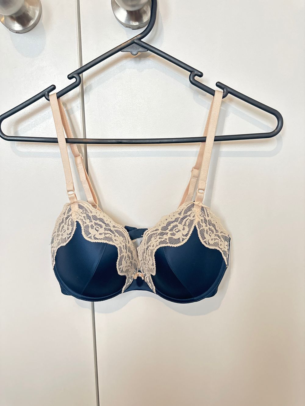 Teal Blue And Lace Bra