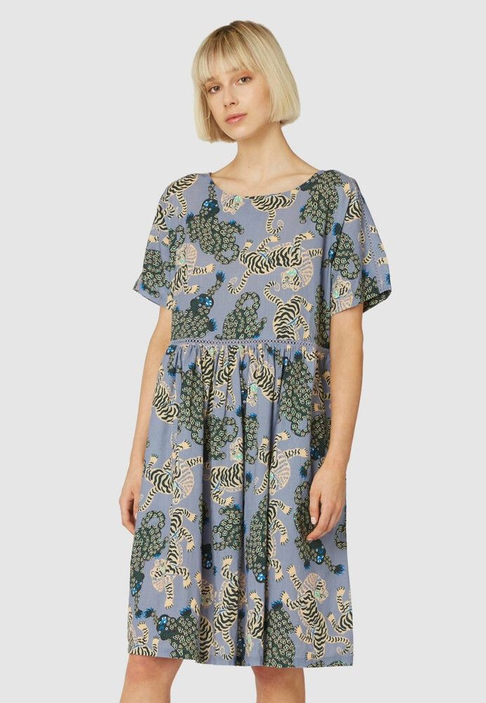 knee length dresses for ladies Gorman Dress 14 / Deep Blue/Lavender Multi main image 1