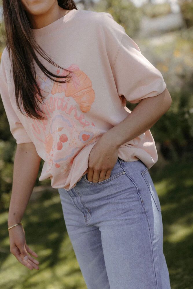 FAVOURITE THINGS TEE - DUSKY PINK