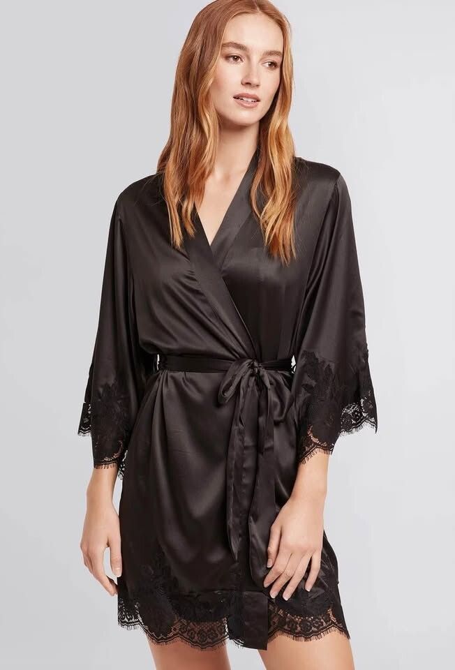 Homebodii Black Olivia Robe