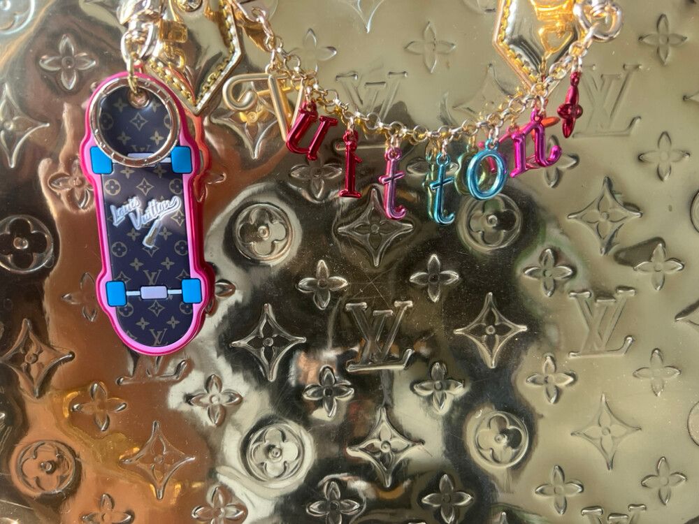Louis Vuitton multicolour bag charm
