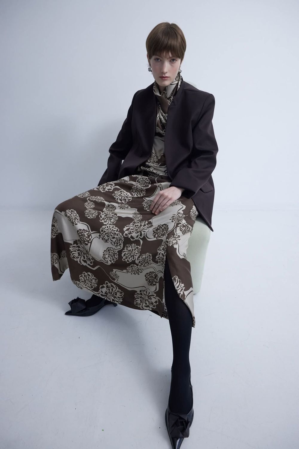 100% wool dark brown regular fit blazer