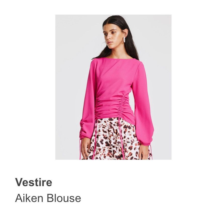 Pink balloon sleeve Blouse